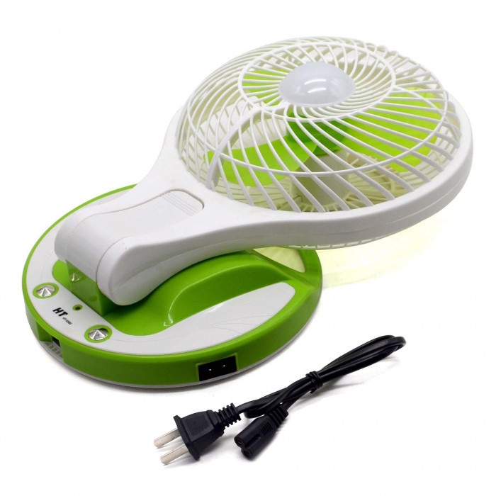 Quạt Tích Điện 5580 Siêu MÁt Có Đèn Led