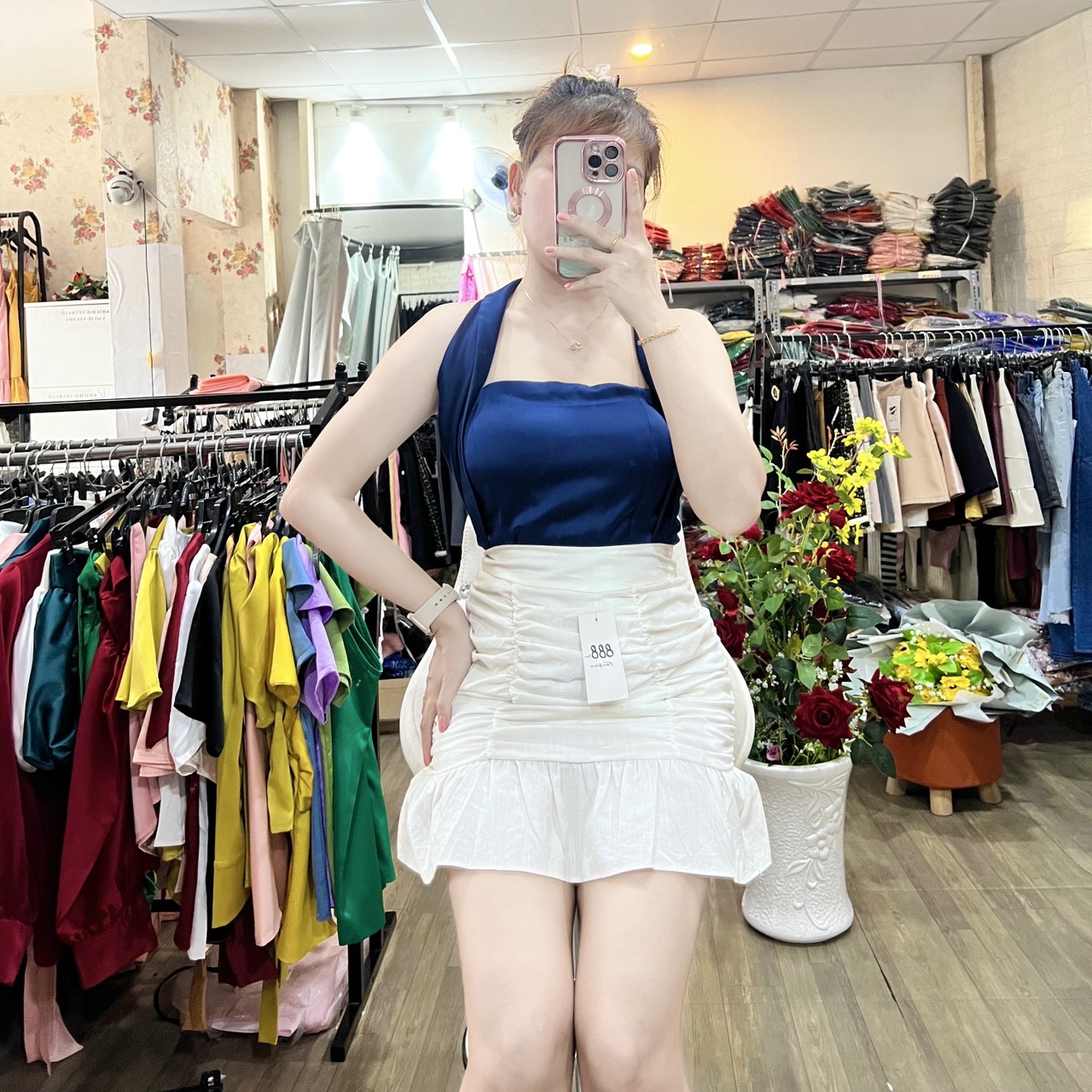 [HCM]HÌNH THẬT ÁO KATE LỤA CỔ CHÉO CÚP NGỰC NHIỀU SIZE