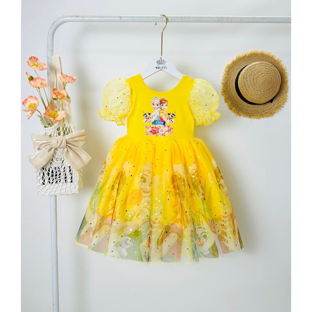 (Màu vàng)ĐẦM CÔNG CHÚA ELSA 8-20kg