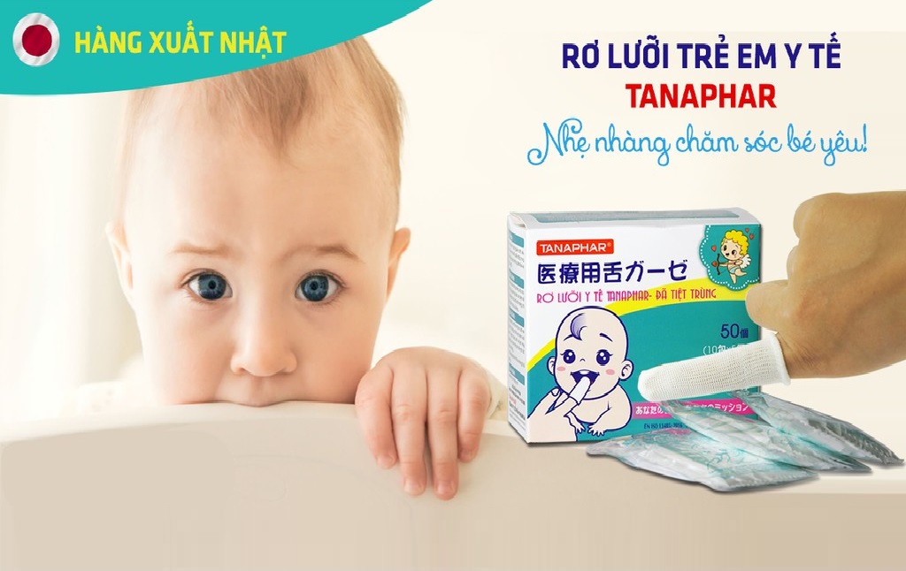 Gạc rơ lưỡi y tế trẻ em Tanaphar đã tiệt trùng [HỘP 50 CHIẾC]