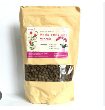 Phân Trùn Quế Viên Hạt Mận Bổ Sung Nấm Trichoderma, Bột Tinh Giun gói 1kg