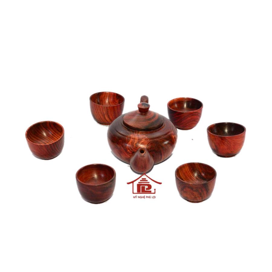 Bộ ấm chén gỗ Trắc