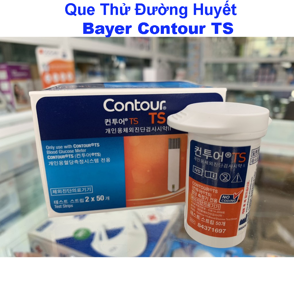 Que Thử Đường Huyết Bayer Contour TS (Hộp 50- Hộp 25 Que)