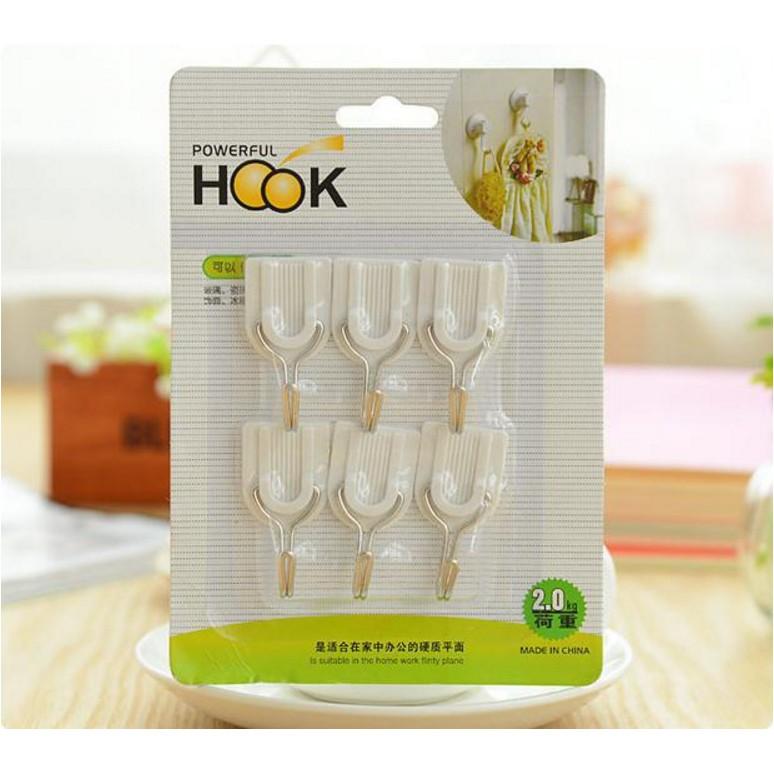 [HCM]Móc Dán Tường Cho Vật Dụng Nhẹ - Vỉ  6 Cái