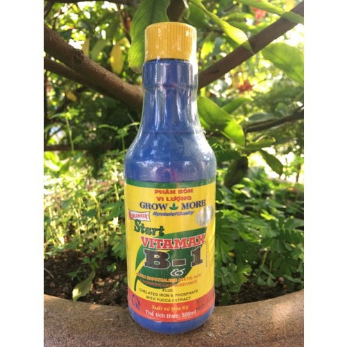 GrowMore Vitamin B1 chai 500ml - Phân bón Grow More vi lượng điều hòa sinh trưởng Dịch chiết cây Yucca