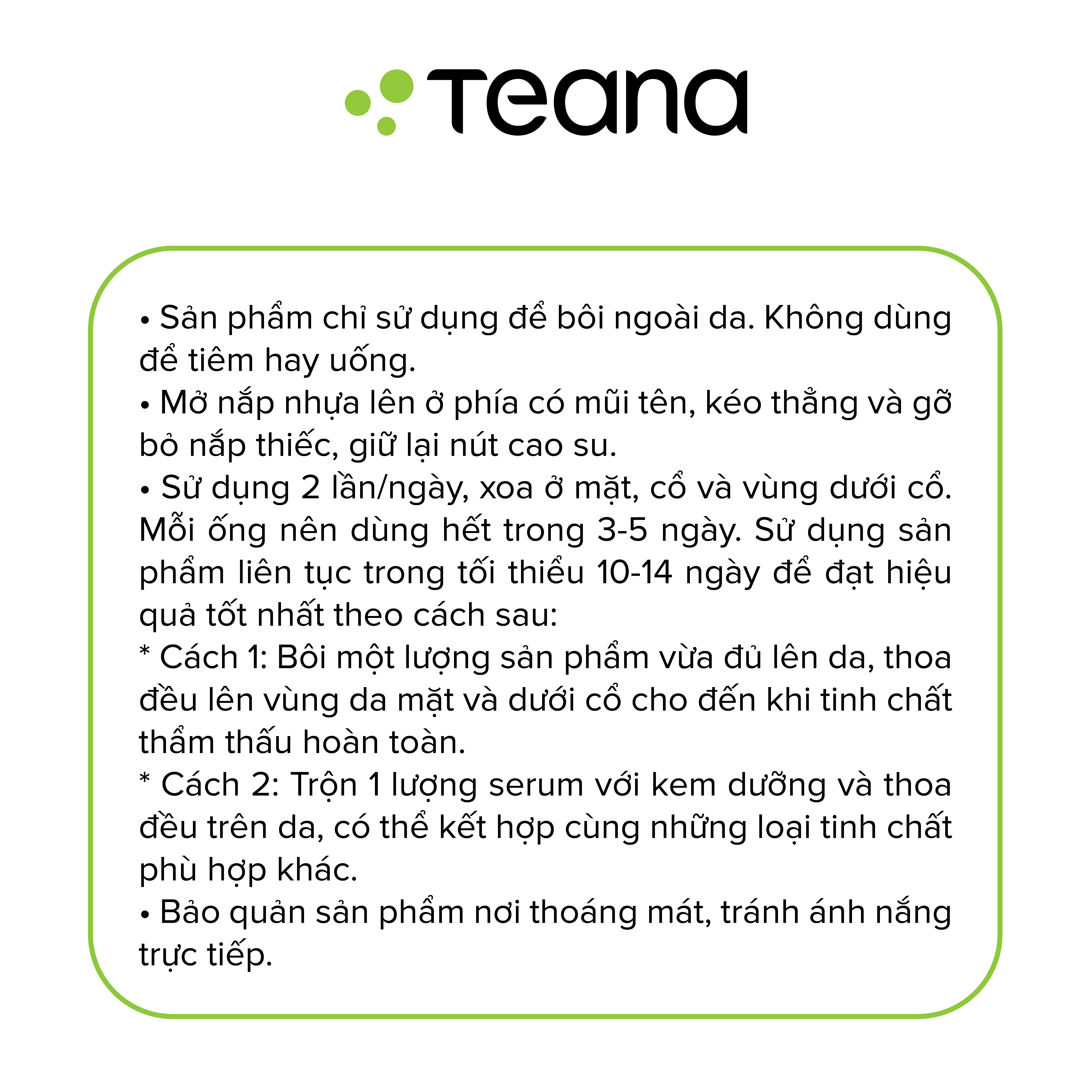 Combo Teana kiểm soát bóng dầu, ngừa mụn mờ thâm
