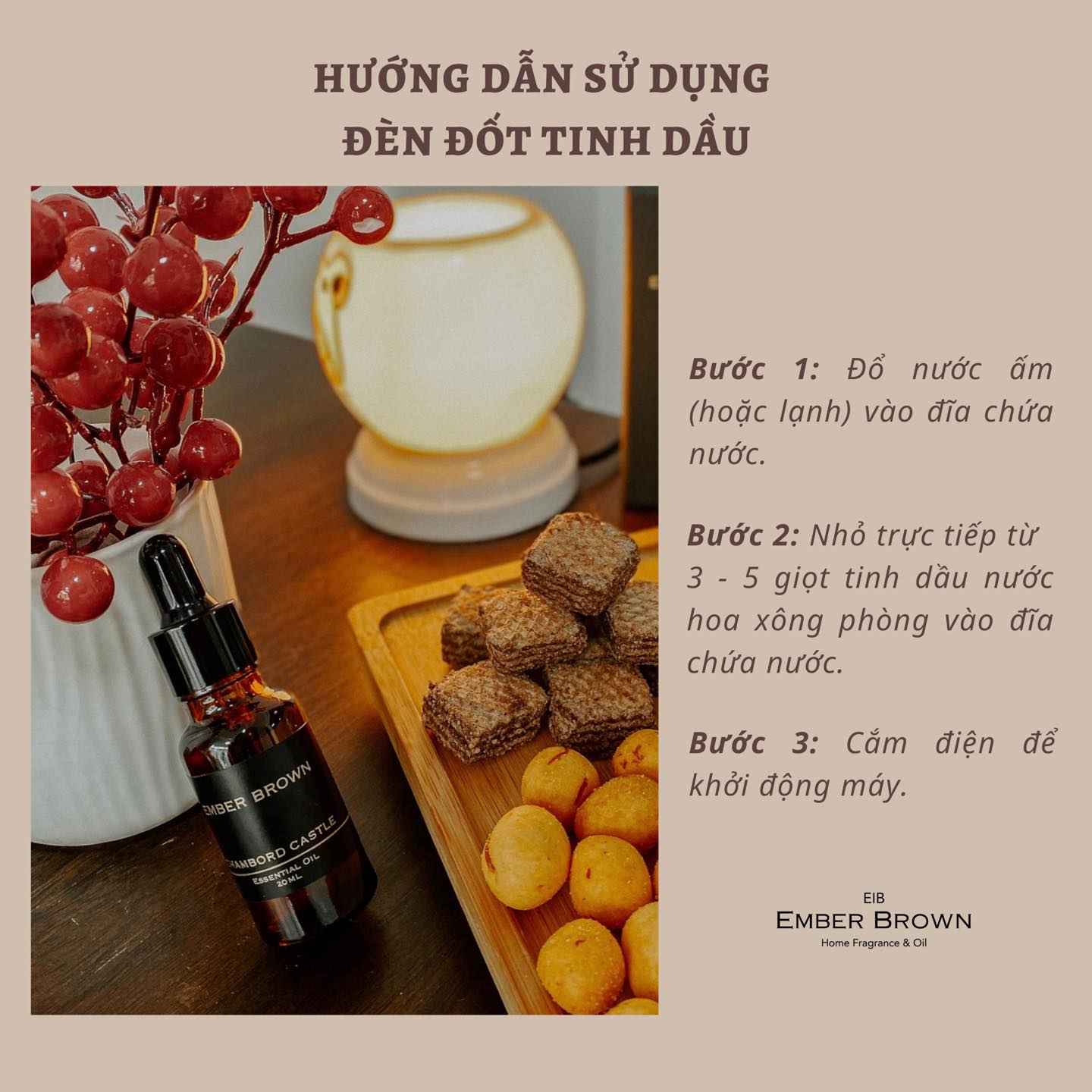 Ember Brown - Tinh Dầu Nước Hoa Xông Phòng Cao Cấp