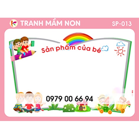 Decal Mầm Non - SẢN PHẨM CỦA BÉ (16 MẪU)