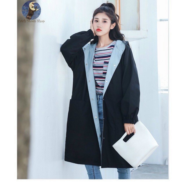 [25-27.4 Hoàn tiền 15%] ÁO KHOÁC DÙ DÁNG DÀI 2 MẶT CHỐNG NƯỚC CHỐNG GIÓ SIÊU ĐẸP - JUNA STORE 24H-TP