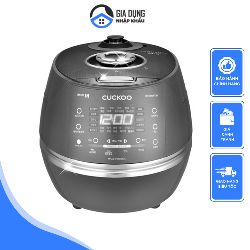 Nồi cơm điện cao tần cuckoo crp-dhb0660fdm, nồi cơm áp suất cao tần, nồi cơm điện 1l, công suất 1090w, 15 chế độ nấu, ruột nồi chống dính kim cương, bảo hành 24 tháng