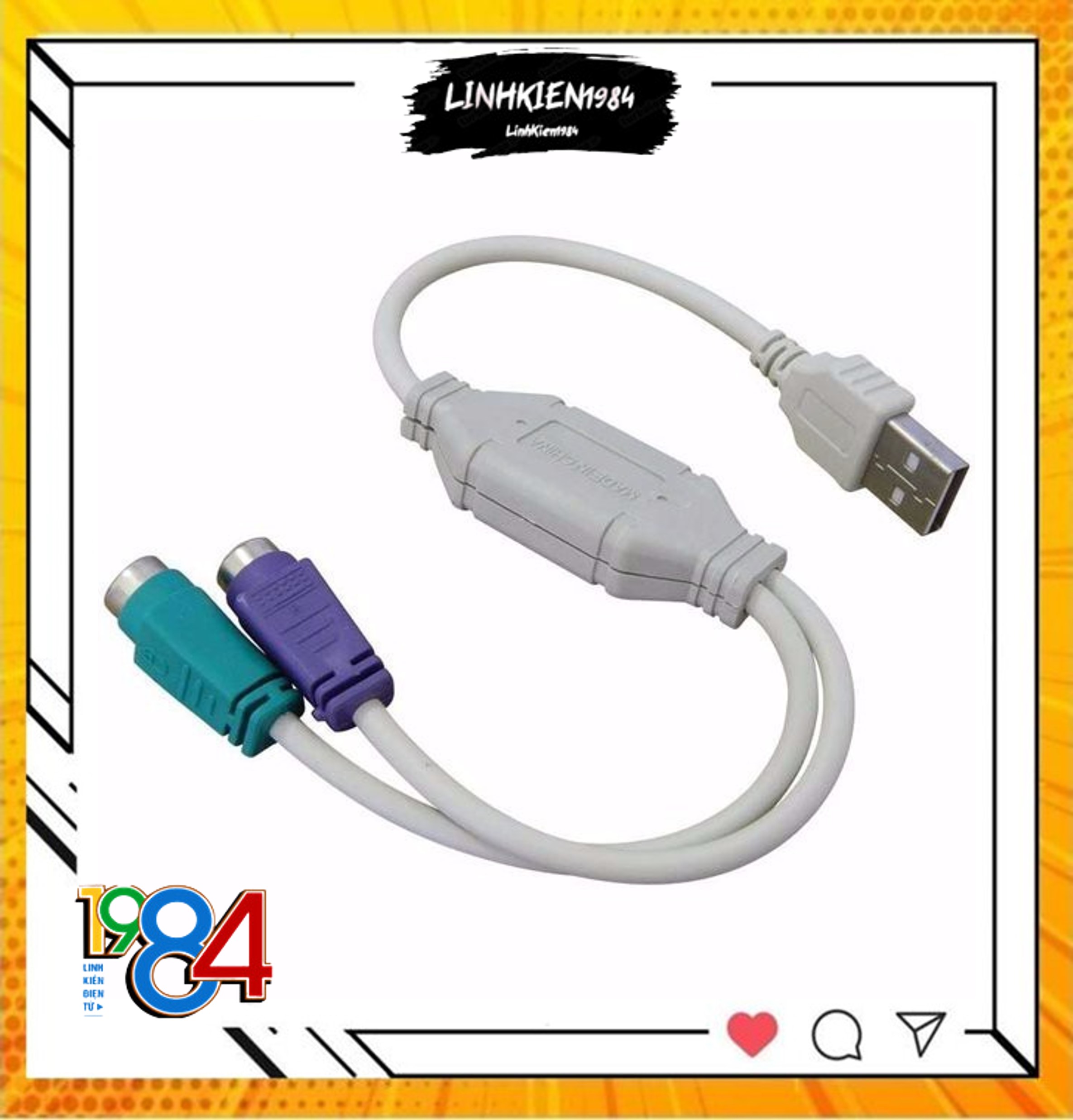 Cáp chuyển usb sang ps2