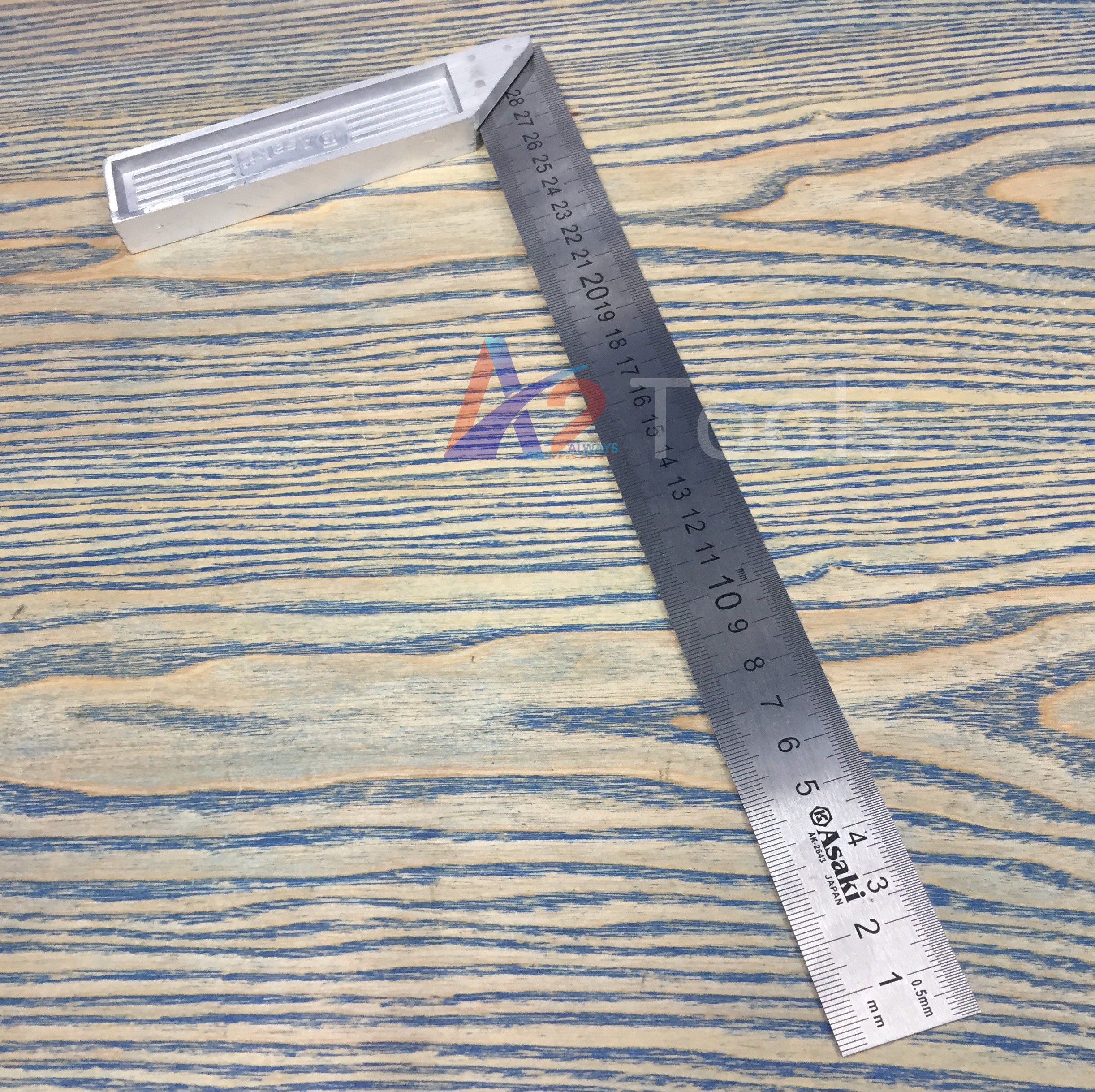 Thước Eke mộc 300mm Asaki AK-2643