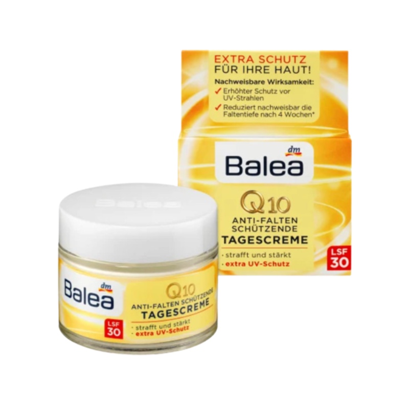 Kem dưỡng da balea q10 anti falten và q10 energy 24h chống lão hóa ngày đêm 50 ml, nội địa đức