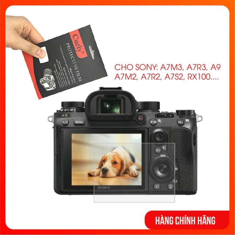 (CÓ SẴN) Tấm dán kính cường lực máy ảnh Sony - Fujiflilm - Canon EOS M chính hãng Cuely (đủ các loại)
