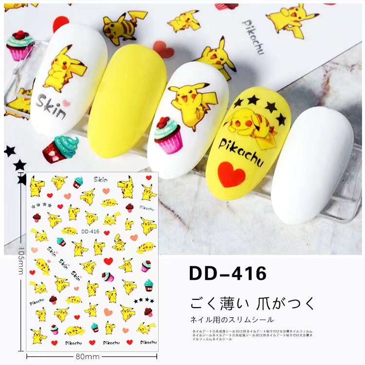 STICKER DAN MÓNG PIKACHU