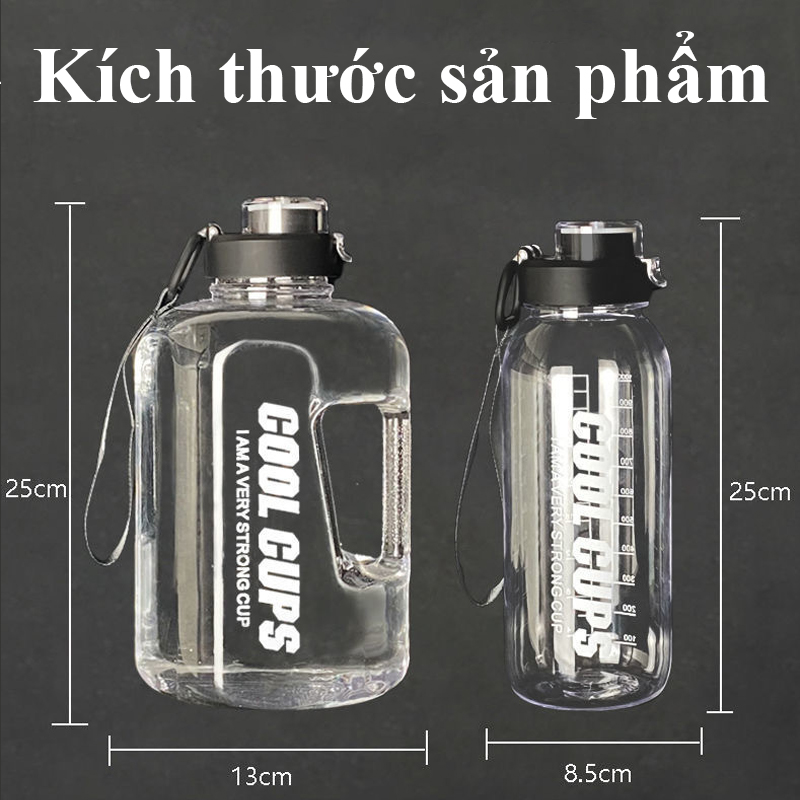 BÌNH ĐỰNG NƯỚC - Bình nước thể thao Shaker, dung tích 1-2,2 lít