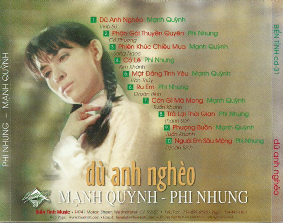 Bộ 5 đĩa cd phi nhung 5