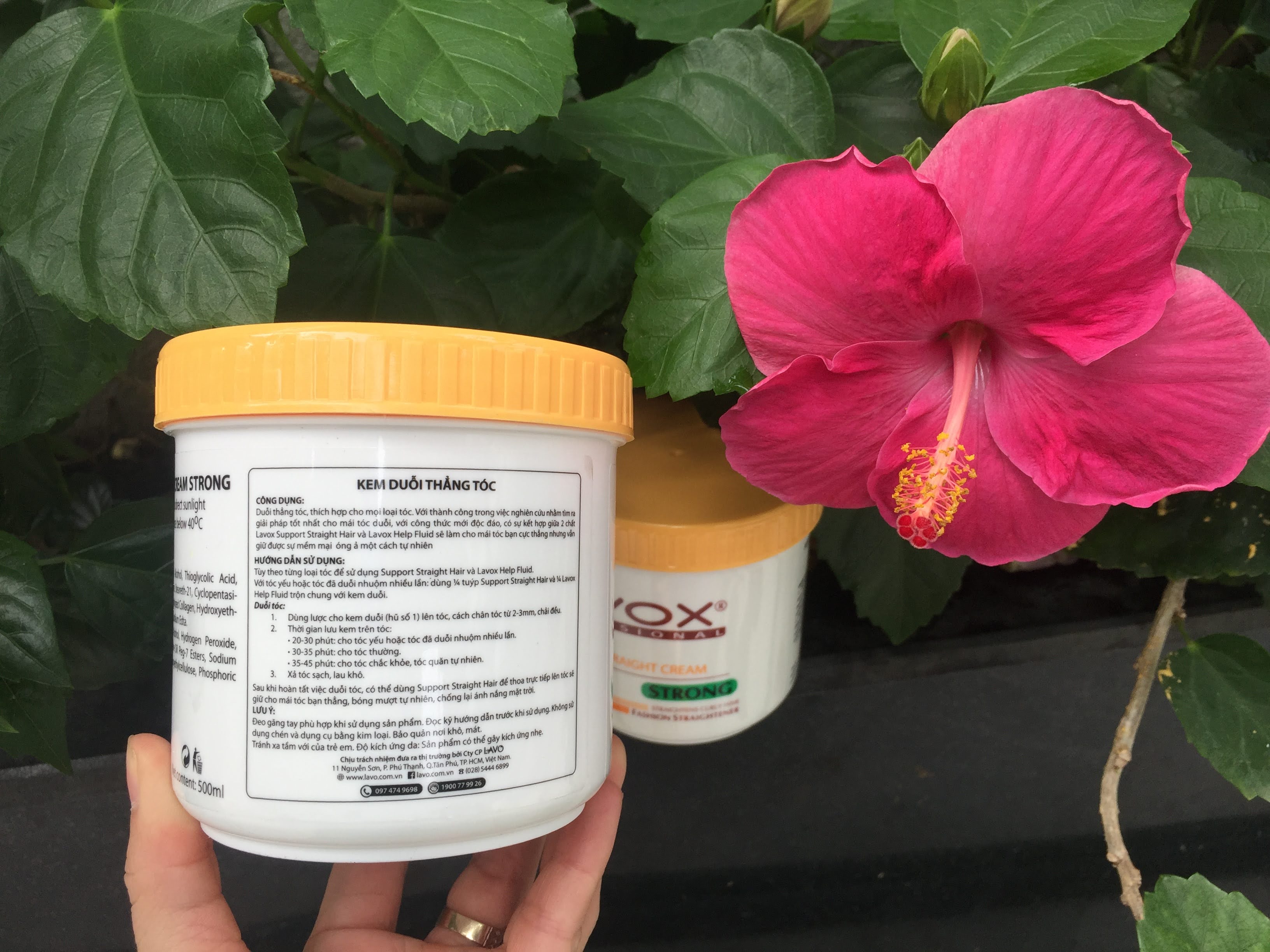 Kem duỗi dập tóc Lavox siêu thẳng mượt 500 ml