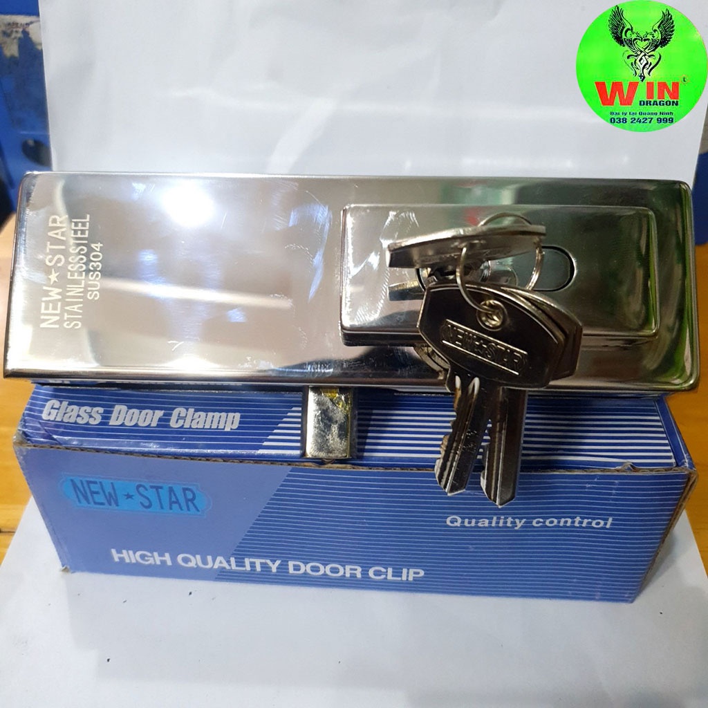 Khóa cửa kính cường lực newstar,Khóa cửa kính