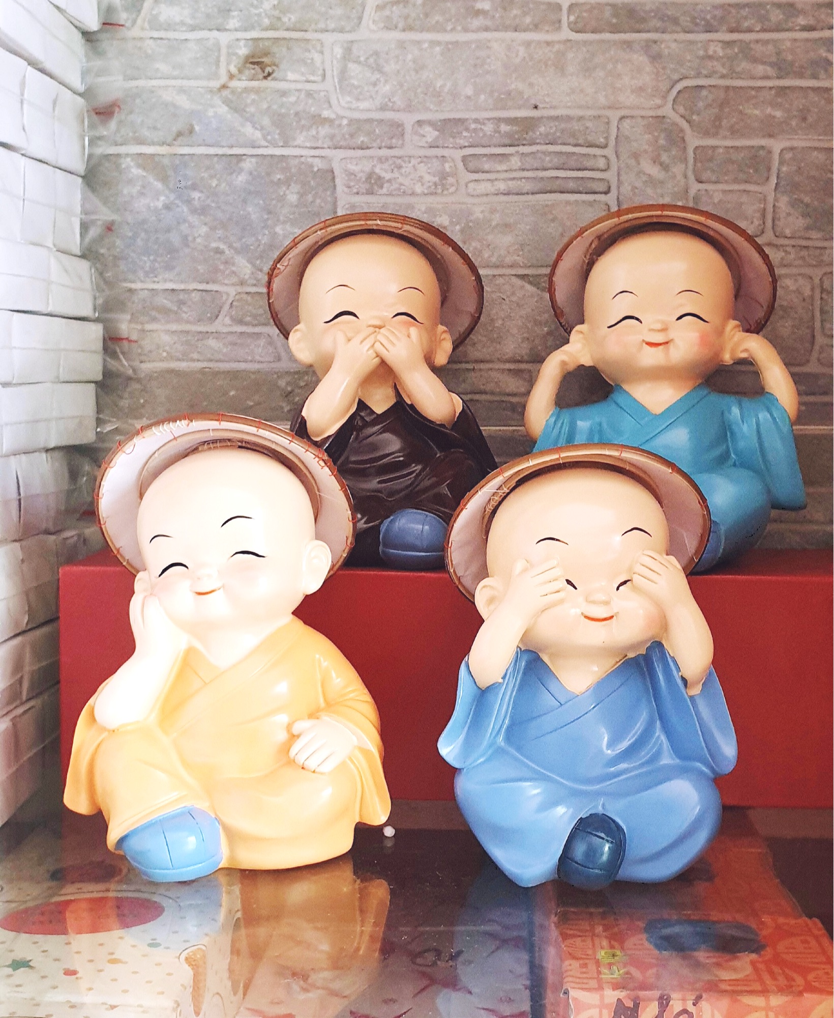 Bộ tứ không size lớn nhất 13cm đội nón lá