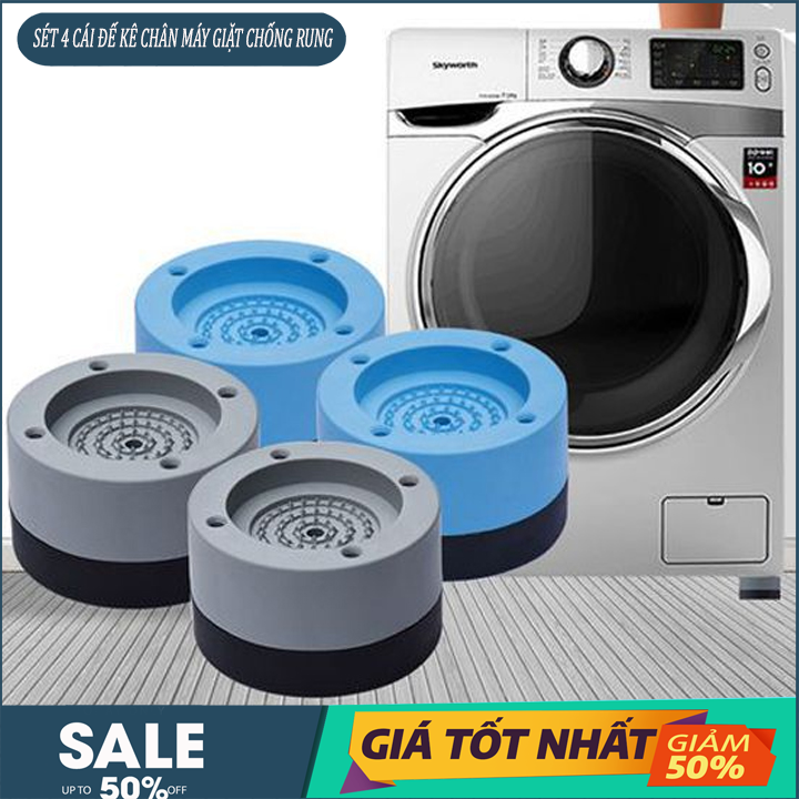 [GIÁ SỈ 15K] Set 4 đế kê chân máy giặt chống rung - Bộ 4 miếng đệm cao su chống rung cho máy giặt - Chống rung máy giặt - Đế chống rung máy giặt, Kệ chống rung máy giặt giảm tiếng ồn hiệu quả, cho máy giặt, bàn ghế