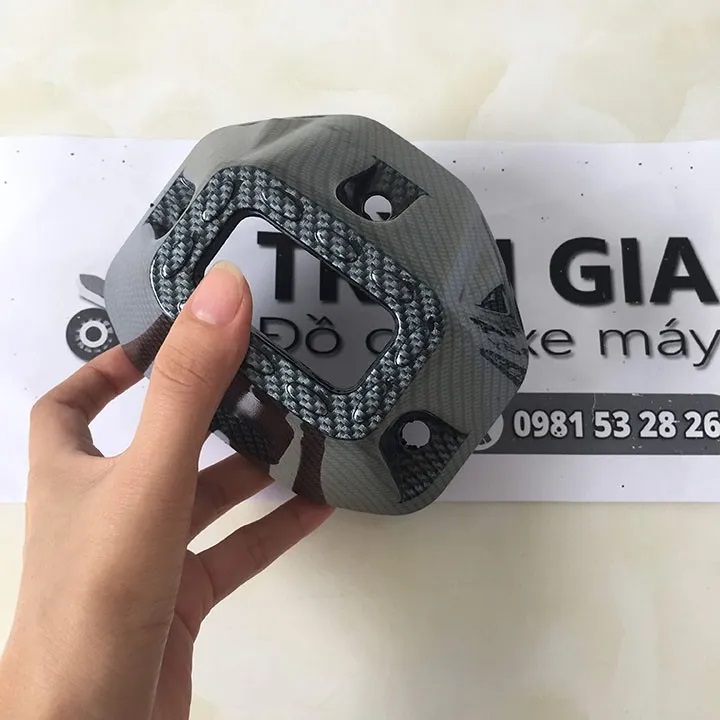 Ốp che pô xe vario 2018-2019-2020-2021-2022 cacbon + chụp đuôi bô