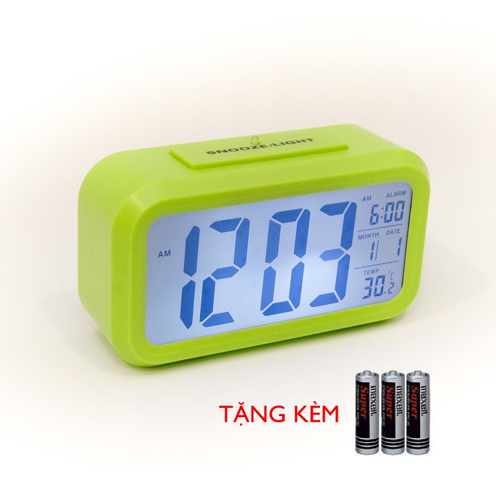 Đồng Hồ Điện Tử Để Bàn Với Đèn LED Đa Chức Năng: Thời Gian, Lịch, Báo Thức, Nhiệt Độ + Tặng kèm 3 pin Maxell bán chạy