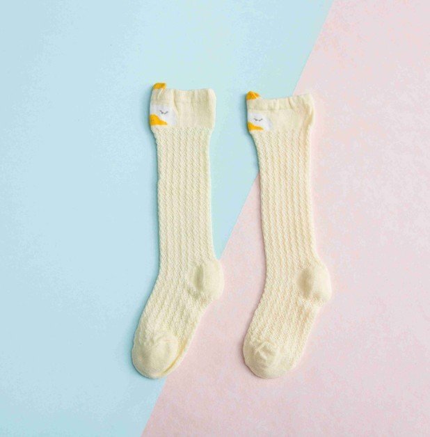 Set 3 Đôi Tất Boot Lưới Cao Cổ Con Gà Cho Bé
