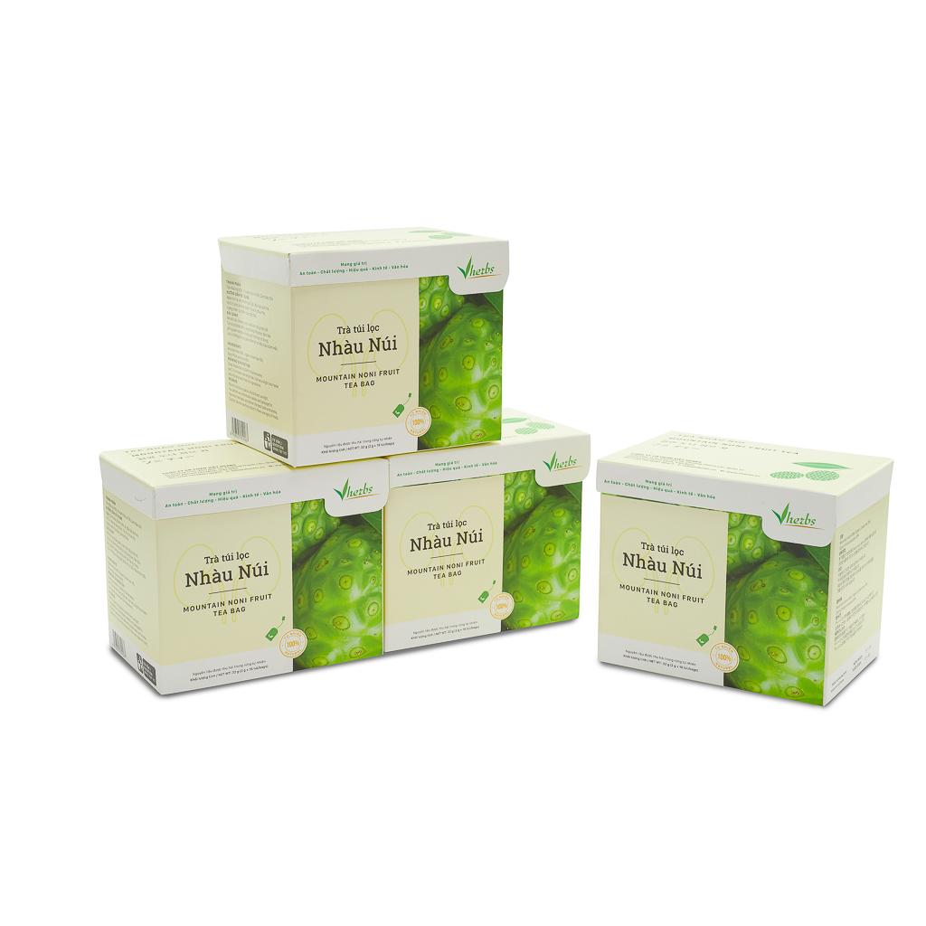 [HCM]Combo 3 Hộp Trà Thảo Dược Nhàu Núi Vherbs (3 Hộp x 16 Túi)