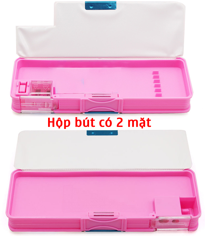 Hộp bút trẻ em đa năng 2 mặt có gọt bút chì