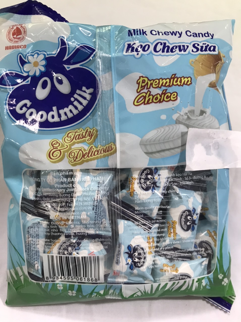 Kẹo Mềm Chew Sữa Hải Hà (Gói 140g) Milk Chewy Candy