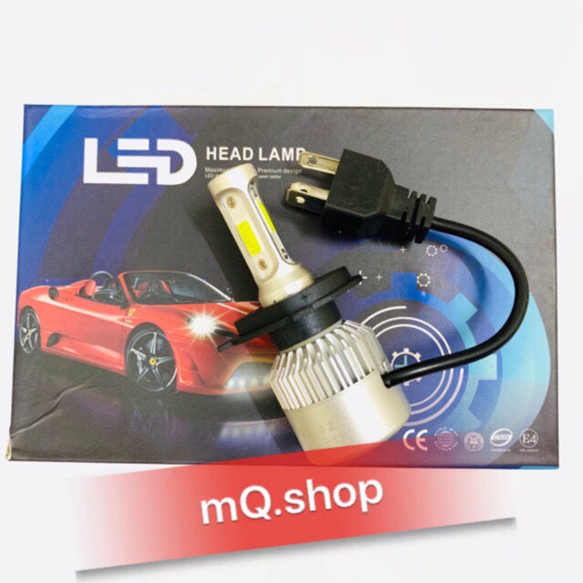 ĐÈN PHA LED C6 3 TIM LED H4 (GIÁ 1 BÓNG)  ĐÈN PHA LED C6 / X7 SÁNG MẠNH