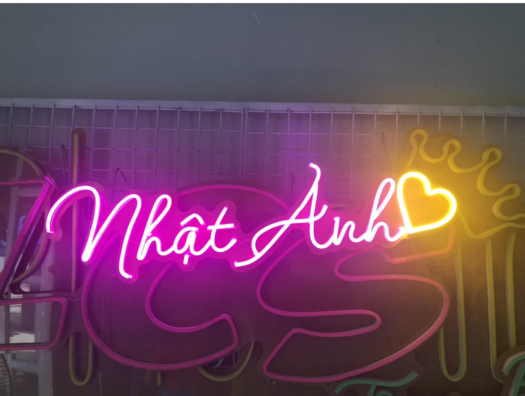 Đèn Led Neon uốn theo tên, logo | Đèn led ghép chữ theo yêu cầu (Nhắn ...