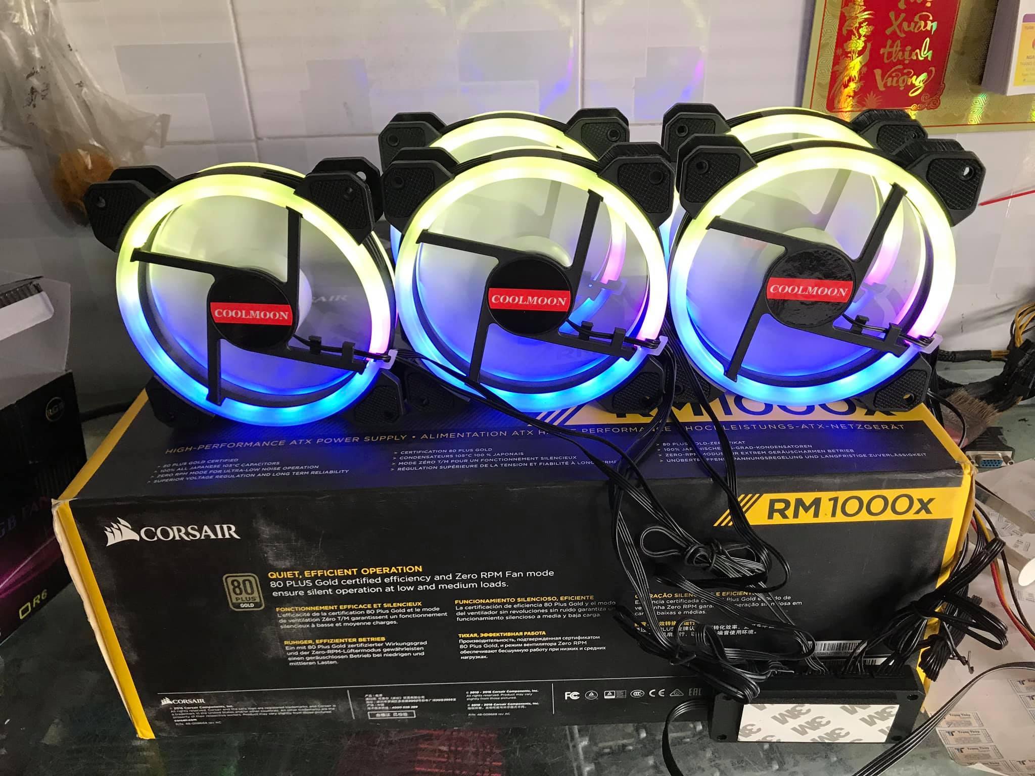 Bộ Fan Led RGB Coolmon (5 Fan + 1 Hub + 1 Remote)