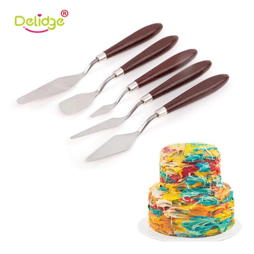 Bộ 5 Dao Chà Láng Mini Cán Gỗ từ 17cm đến 25cm