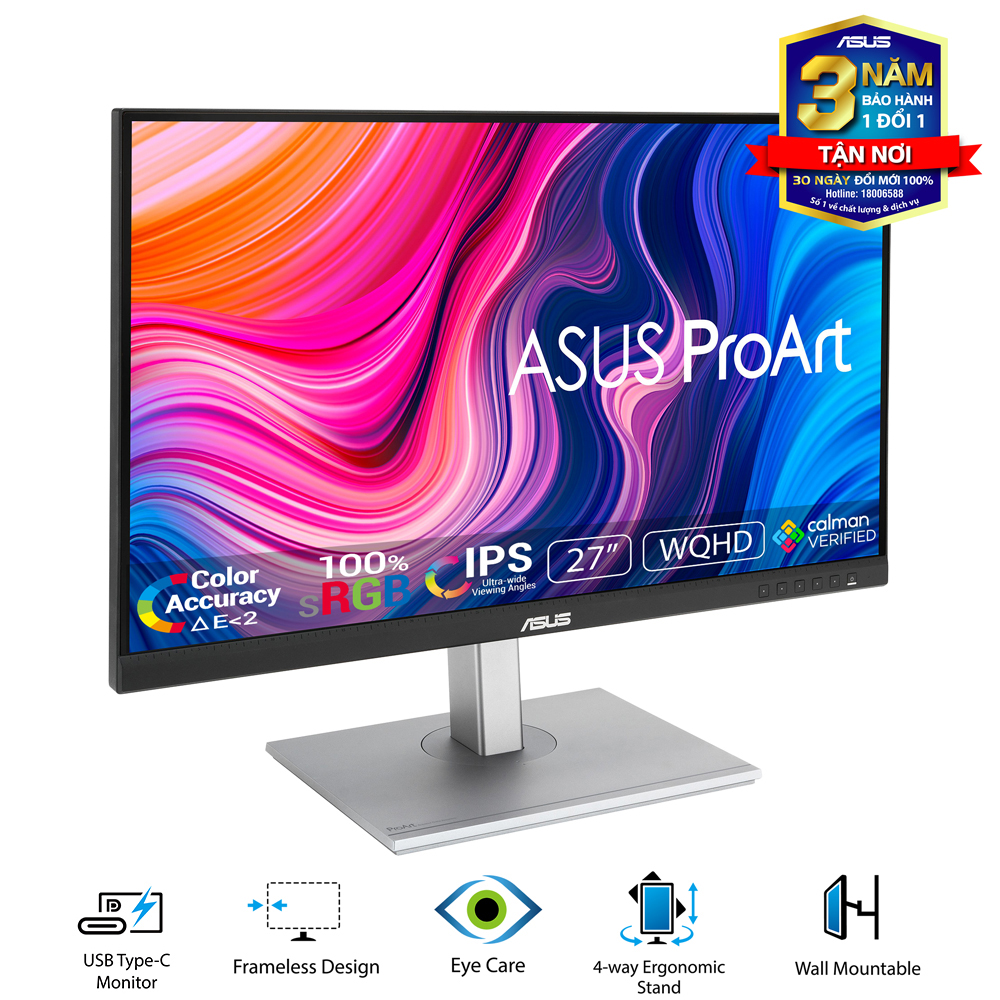 [Trả góp 0%]Màn Hình Máy Tính Asus ProArt PA278CV 27 inch 2K IPS Chuyên Đồ Họa - Hàng Chính Hãng