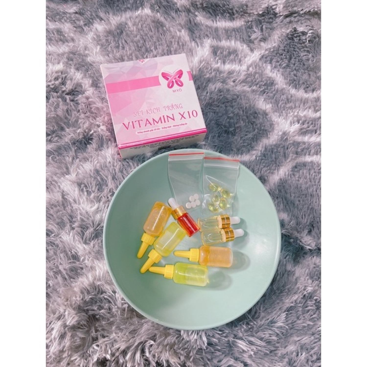 SET KÍCH TRẮNG VITAMIN X10 MYÔ ( Kích trắng mạnh gấp 10 lần )