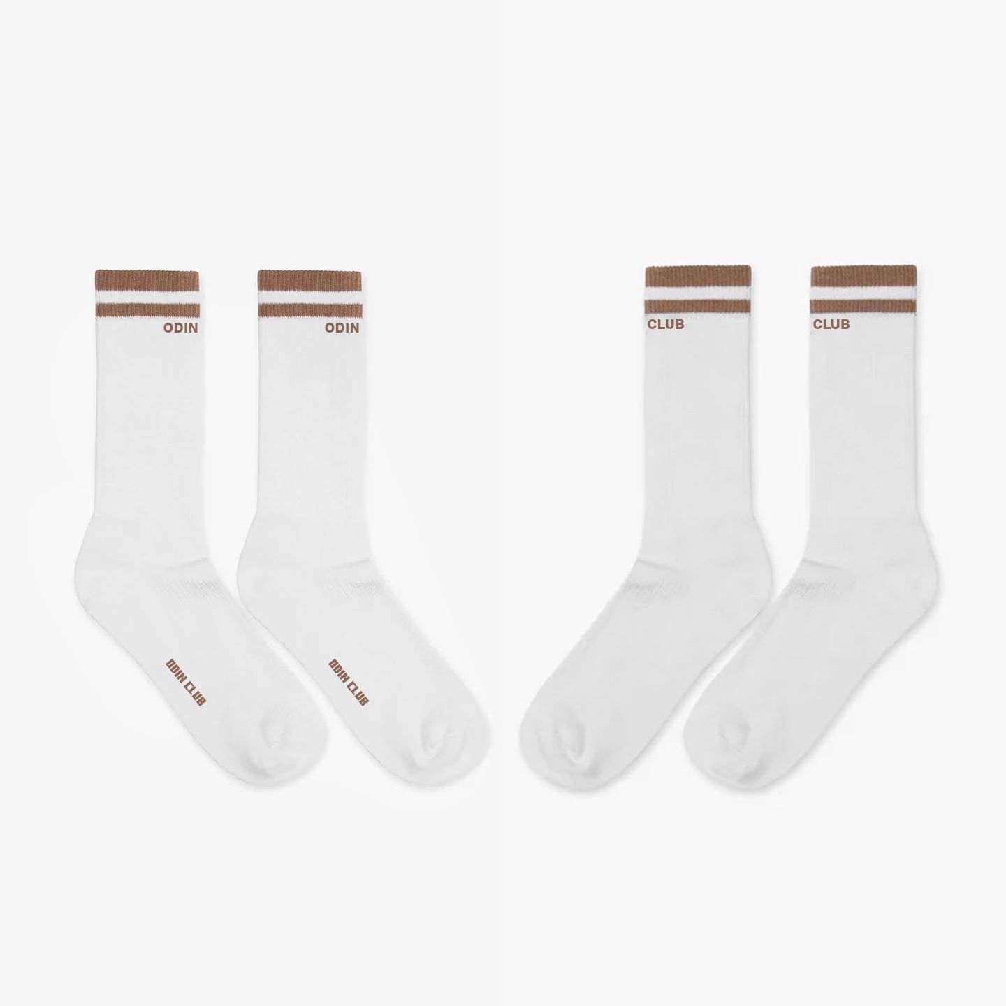 Tất striped odin club, tất dệt kim cao cổ 2 màu đen trắng, local brand odin club