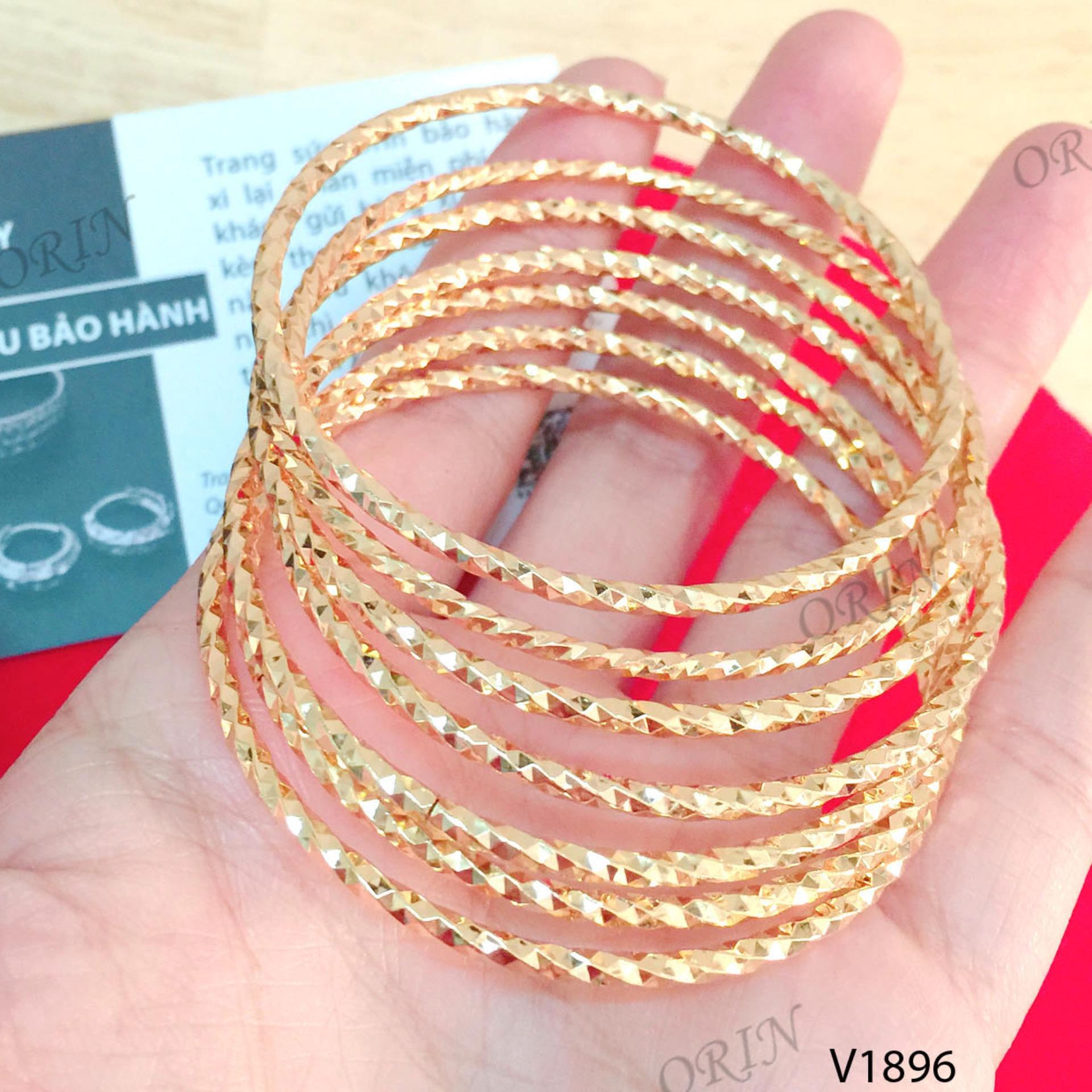 Vòng ximen bộ 7 chiếc nhuyễn khắc kim cương cao cấp K11 A1