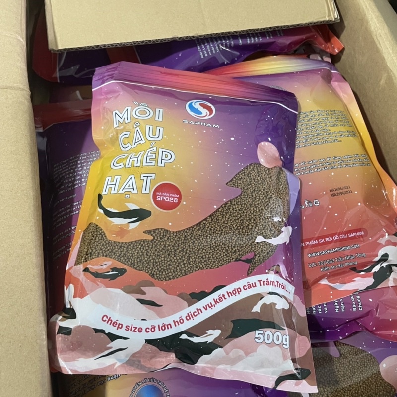Mồi câu chép hạt sapham 500g