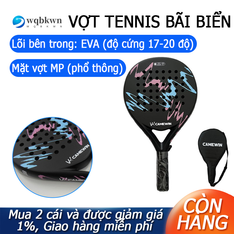 CAMEWIN 4018 Padel Racket Tennis Carbon Fiber Soft EVA Face Tennis Paddle