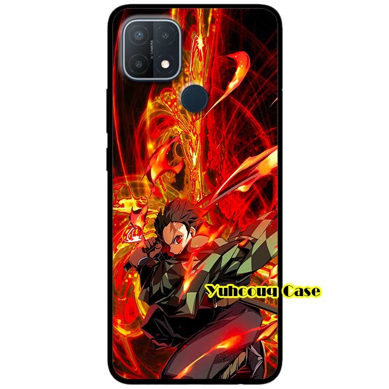 Ốp lưng dành cho oppo a15 - oppo a15s - anime tanjiro lửa