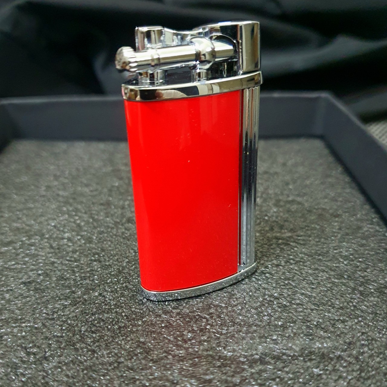 Derui classic style solid copper gas lighter fit collection box gift box