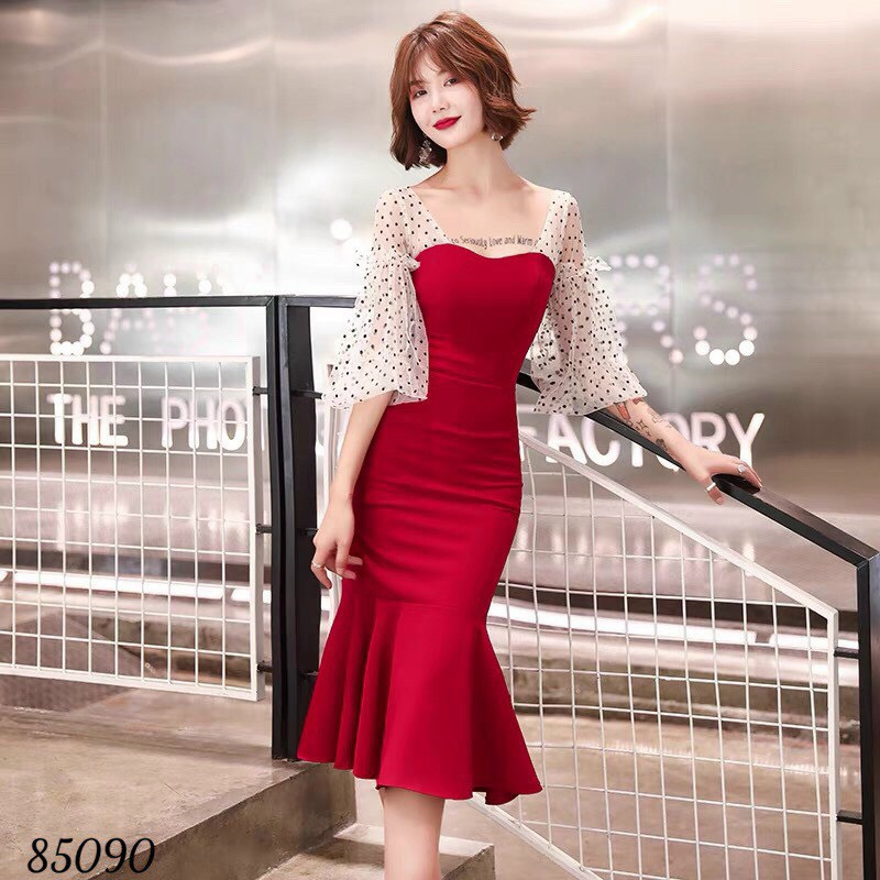 ĐẦM UMI PHỐI LƯỚI ĐUÔI CÁ SIÊU SANG DỰ TIỆC,,HẸ HÒ..V..V.. THANH LỊCH