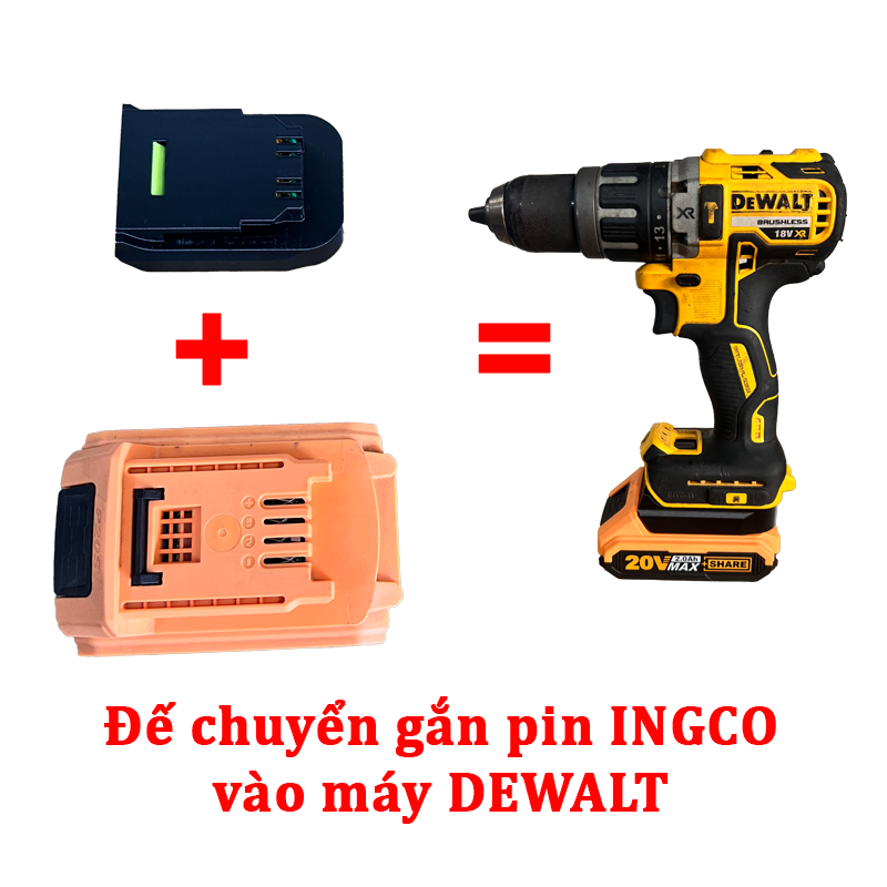 Đế chuyển pin Ingco - Total P20S maxshare dùng cho máy dewalt 20v