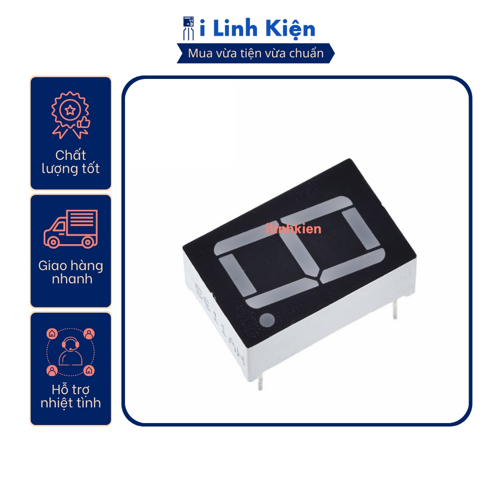 LED 7 thanh 1.2-1.5 inch 1 số màu đỏ