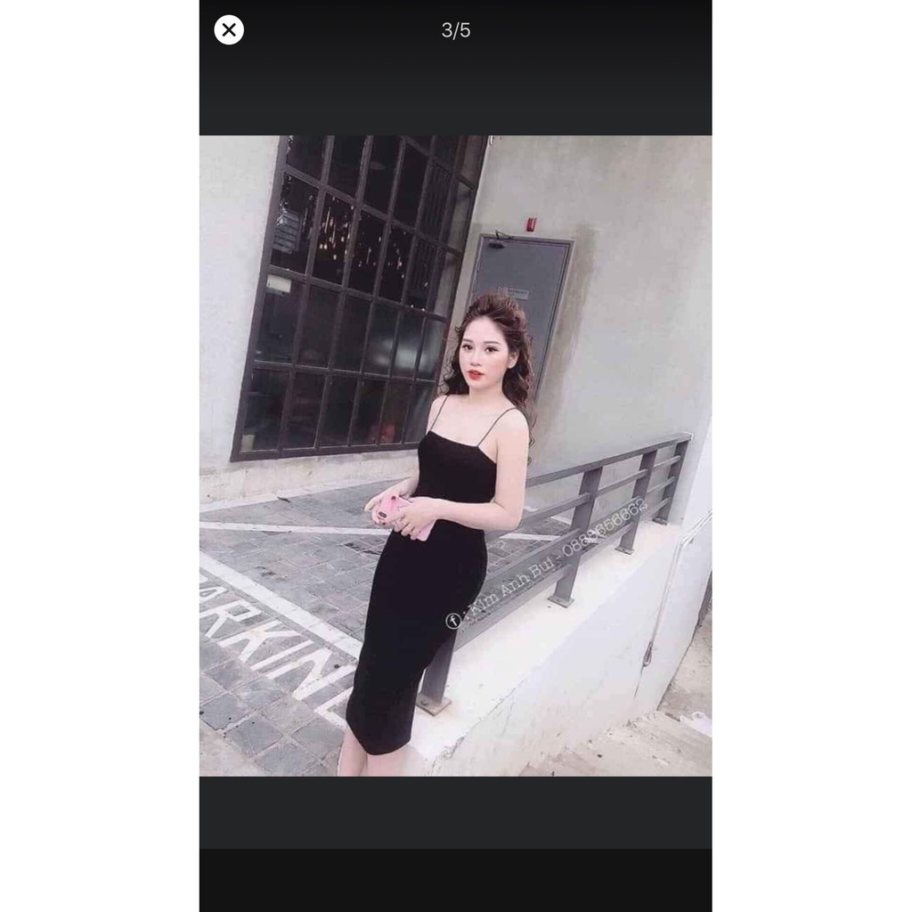 Fs 0Đ_Váy Body 2 Dây Sợi Bún Dáng Dài