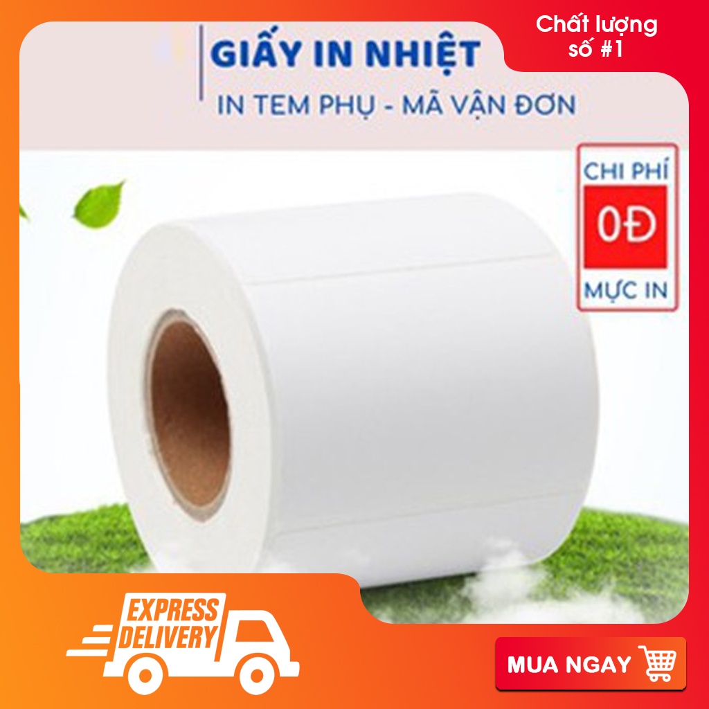 Giấy In Tem Decal Nhiệt 100X70Mm Cuộn 50M
