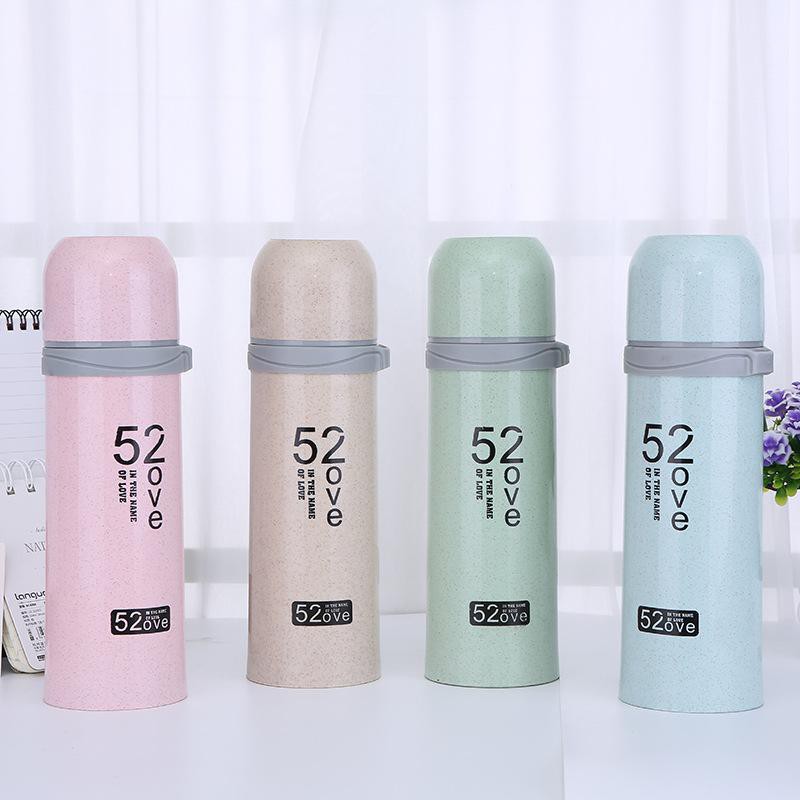 BÌNH GIỮ NHIỆT LOVE LÚA MẠCH 3 LỚP 500ML