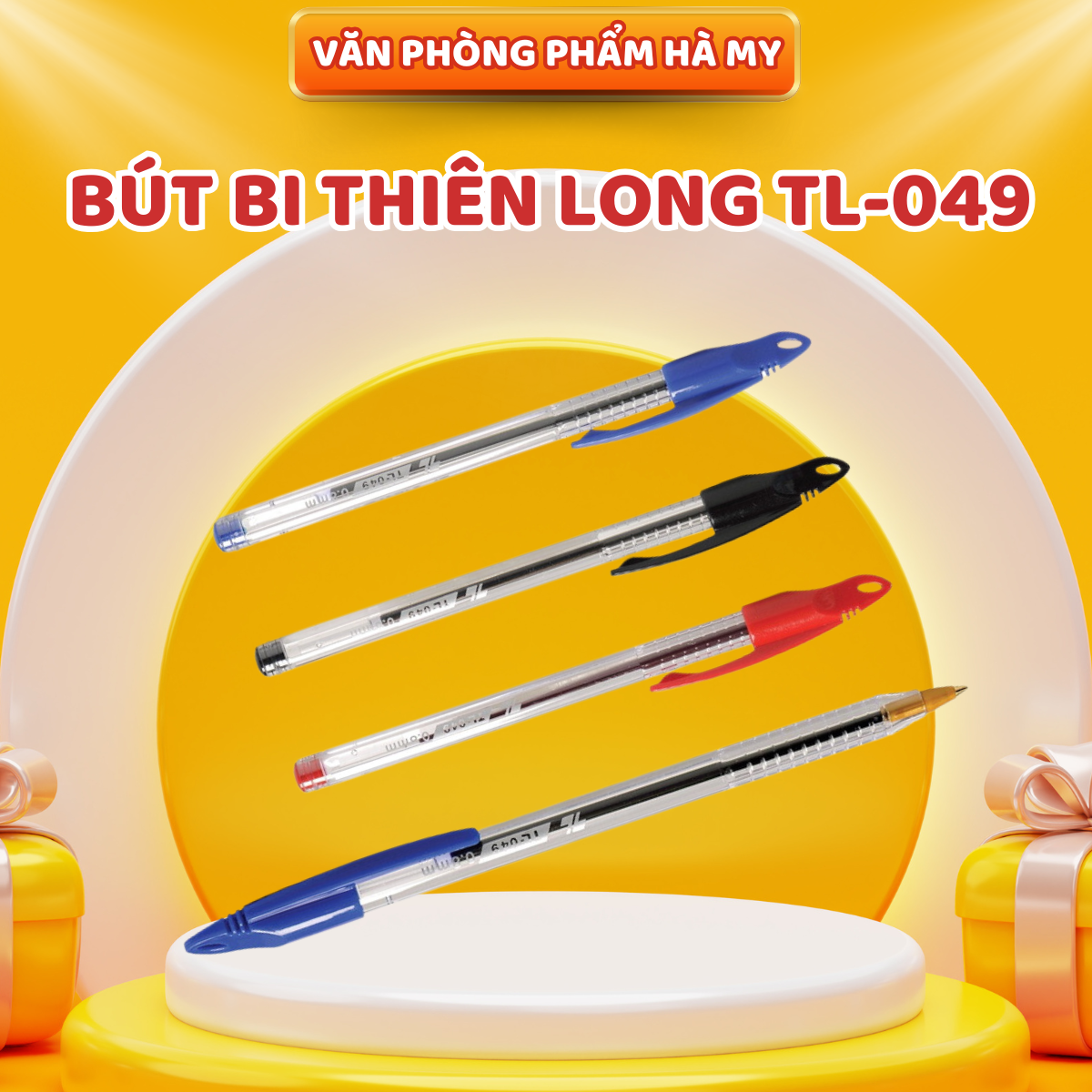 Bút Bi Thiên Long TL-049 Ngòi 0.8mm Dạng Nắp Đậy